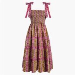 Hill House The Ribbon Ellie Nap Dress in Ikat Topiary